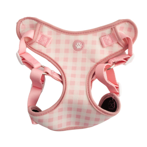 Pet Harness Large - PINK GINGHAM